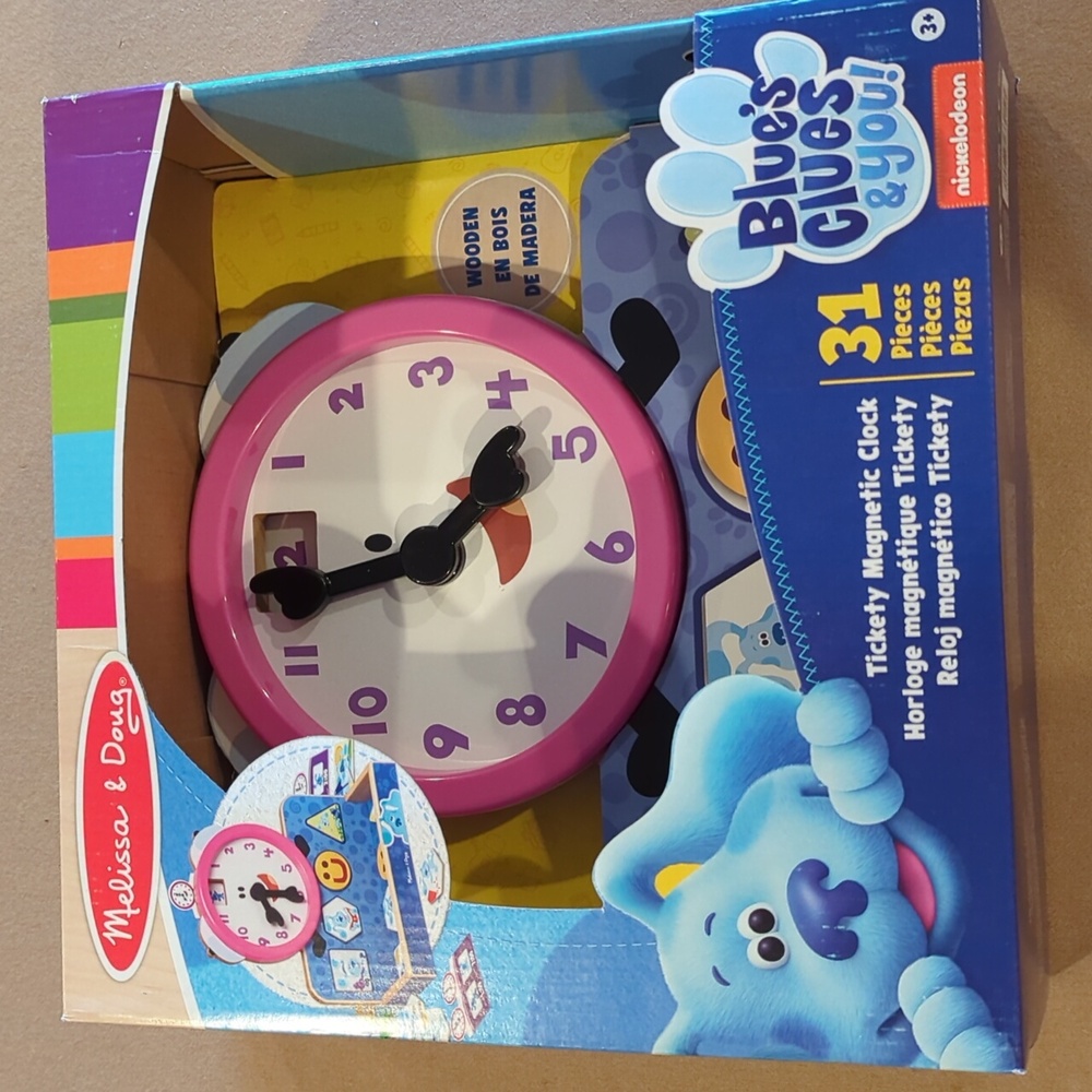 Melissa & Doug Blue's Clues Tickety Magnetic Clock NIB